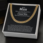 To My Man | I Love You - Cuban Link Chain