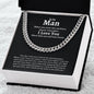 To My Man | I Love You - Cuban Link Chain