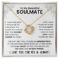 To My Beautiful Soulmate | I Love You Forever & Always - Love Knot Necklace